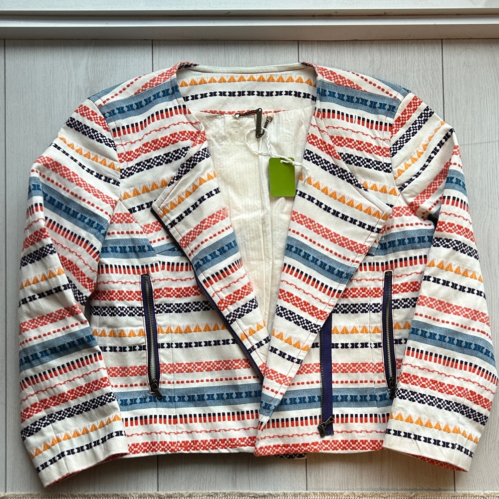 Trina Turk Multicolor Striped Blazer